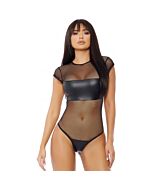 Kurzarm-Body - schwarz