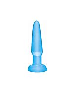 Basix Jelly Mini Analplug 9 cm blau
