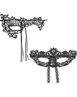 Set mit 2 Masken / Halbgesichtsphantasie