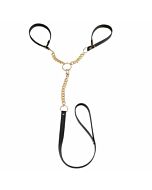 Handschellen mit brauner Leine