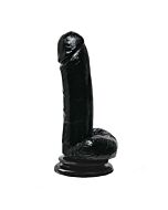 Basix Gelatine Penis Saugen schwarz 18 cm