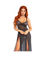 Maxikleid mit Trägern - Silber