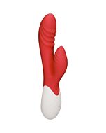 Sunburst - wiederaufladbarer Heiz-G-Punkt-Kaninchenvibrator - rot