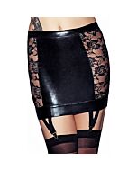 Lorena Wetlook und Spitzenstrumpfband - schwarz