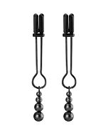 Neckende Nippelklemme - schwarz