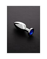 Jeweled Butt Plug blau - mittel