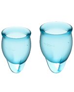 Satisfyer fühlen sich zuversichtlich Kit Copa Menstruation Azul Claro 15 + 20ml