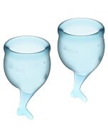 Satisfyer fühlen sich sicher Kit Menstruationstasse hellblau 15 + 20ml