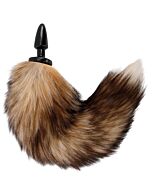 Silikon Dunkler Stecker mit natürlicher Schwanz 10cm