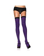 Leg Avenue Strumpfhose schwarz-lila gestreift