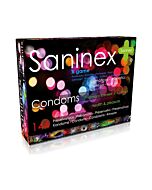 Saninex Kondome x Spiel aromatische und gepunktete Kondome 144 Einheiten