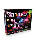 Saninex Kondome x Spiel aromatische und gepunktete Kondome 144 Einheiten