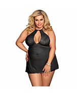 Subblime Queen plus Neckholder Babydoll schwarz