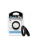 12 xact-fit Cockring 2er Pack - schwarz