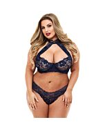 Spitzenhalfter Bikini-Set