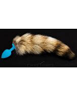 Blauer Silikonstopfen mit Kleber