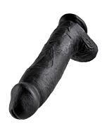 König Hahn 12 'realistico 30,48 cm schwarz Penis