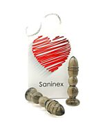 Saninex Freude - schwarzer transparenter Plug & Dildo