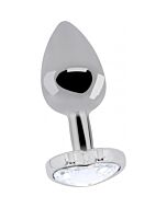 Liebesherz Diamantstecker 8 cm Silber