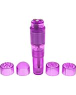 Stimulator mit lila austauschbaren Köpfen