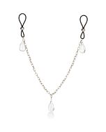 Glas-Anhänger für Brustwarzen mit Kette