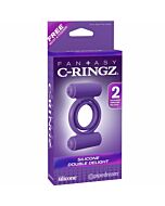 Fantasie c-Ring Silikon-Vibrator doppelt Freude