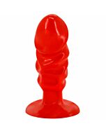 Baile Unisex Anal Plug mit Saugnapf rot
