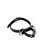 Frosch Krawatte kniend Bondage Restrant System - schwarz