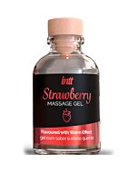 Intt Massage & Oral Sex - Erdbeer-Geschmacks-Massagegel mit Wärmeeffekt 30ml
