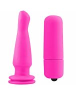 Neon pink Vibrator analplug 1342cm