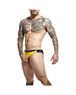 DNGEON Cockring Jockstrap Gelb - Ledergürtel - Sex Shop
