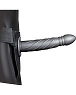 Aua! Hohler geflochtener metallisierter Strap-On 8''/20 cm