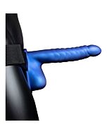 Hohler Dildo mit blauen Hoden - 21 cm - Aua