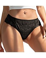 Slip "Blumig Schwarz