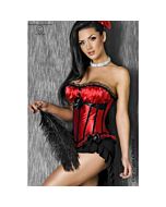 Corsage Satin Schleife - Rot oder Schwarz
