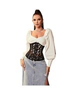 Corsage PVC Schwarz Glamourös