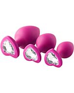 Anal Edelstein Set Rosa