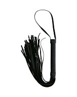 Flogger Krokodilleder Schwarz 24cm