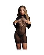 Sinnliches Netzkleid - Schwarz