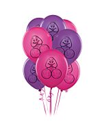 Bachelorette acht Luftballons mit Penisse