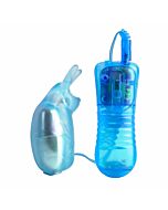Jelly Gelee Vibrator 14 Edelsteine ​​Blau-Häschen