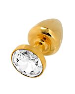 24k Gold-Metall-Stecker mit 30 mm Glas