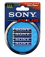 AAA-Alkaline-Batterien von Sony Plus 4 Einheiten