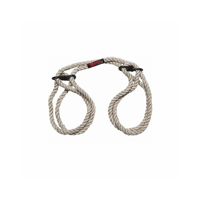 Hogtied - Binden & Binden - 6mm Hanf Handgelenk oder Fußfesseln - natürlich
