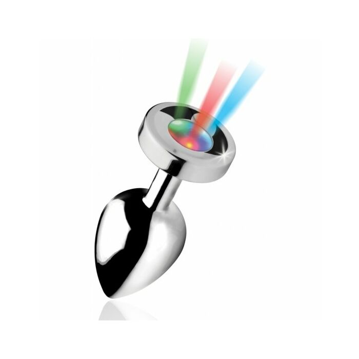 Leuchten - langer Analplug - Silber