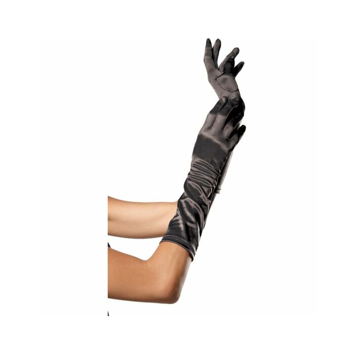 Leg Avenue glänzend schwarze Handschuhe