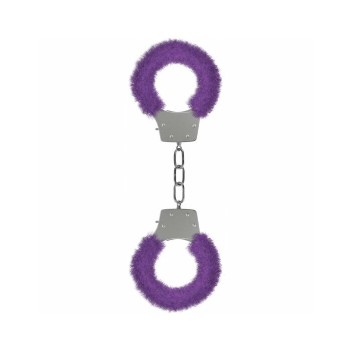 Ouch Vergnügen Handschellen mit Plüsch lila