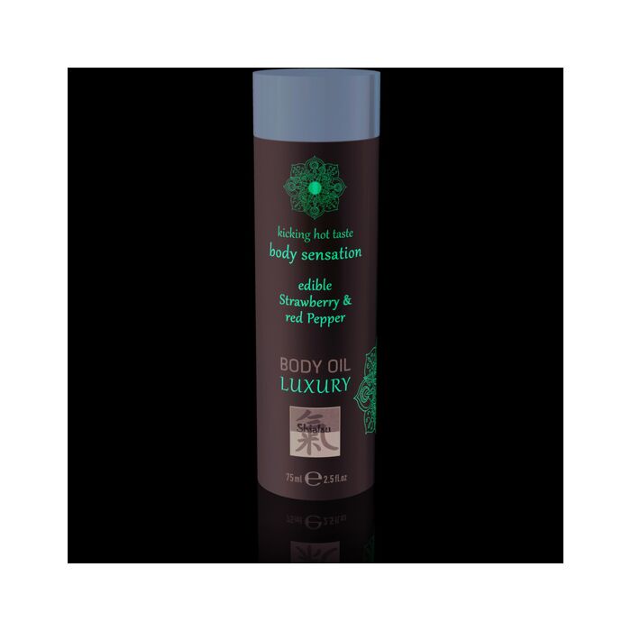 Shiatsu Luxus Körperöl essbar - Erdbeere & Paprika 75ml