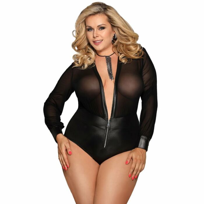 Subblime Queen plus Reißverschluss und Langarm-Teddy s / m