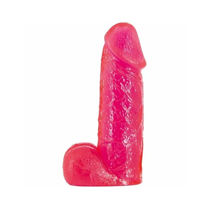 Realistischer Penis mit Hoden - 15cm - rot